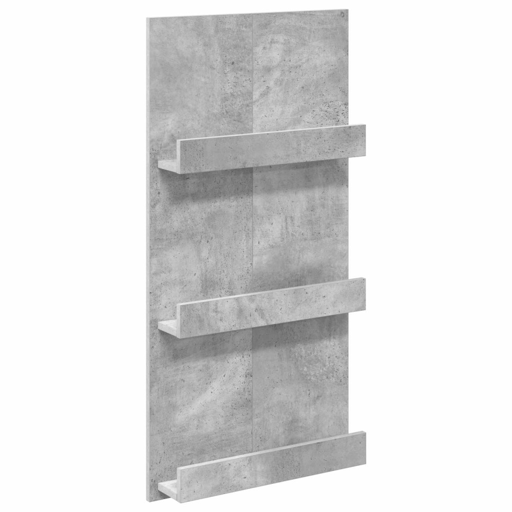 Produktbild för Tidningshylla Betonggrå 51 x 11 x 102 cm Konstruerat trä