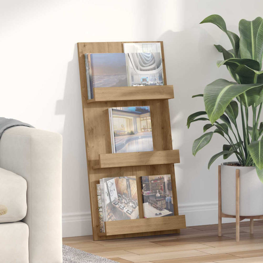 Produktbild för Tidningshylla Artisan Ek 51 x 11 x 102 cm Konstruerat trä
