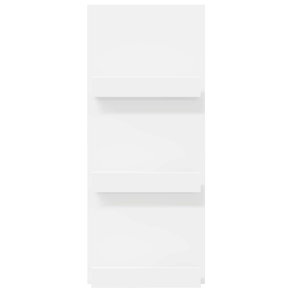 Produktbild för Tidningshylla med hylla Vit 43 x 11 x 102 cm Konstruerat trä