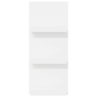 Produktbild för Tidningshylla med hylla Vit 43 x 11 x 102 cm Konstruerat trä