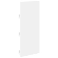 Produktbild för Tidningshylla med hylla Vit 43 x 11 x 102 cm Konstruerat trä
