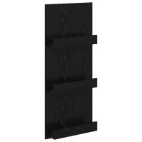 Produktbild för Tidningshylla Svart Ek 43 x 11 x 102 cm Konstruerat trä