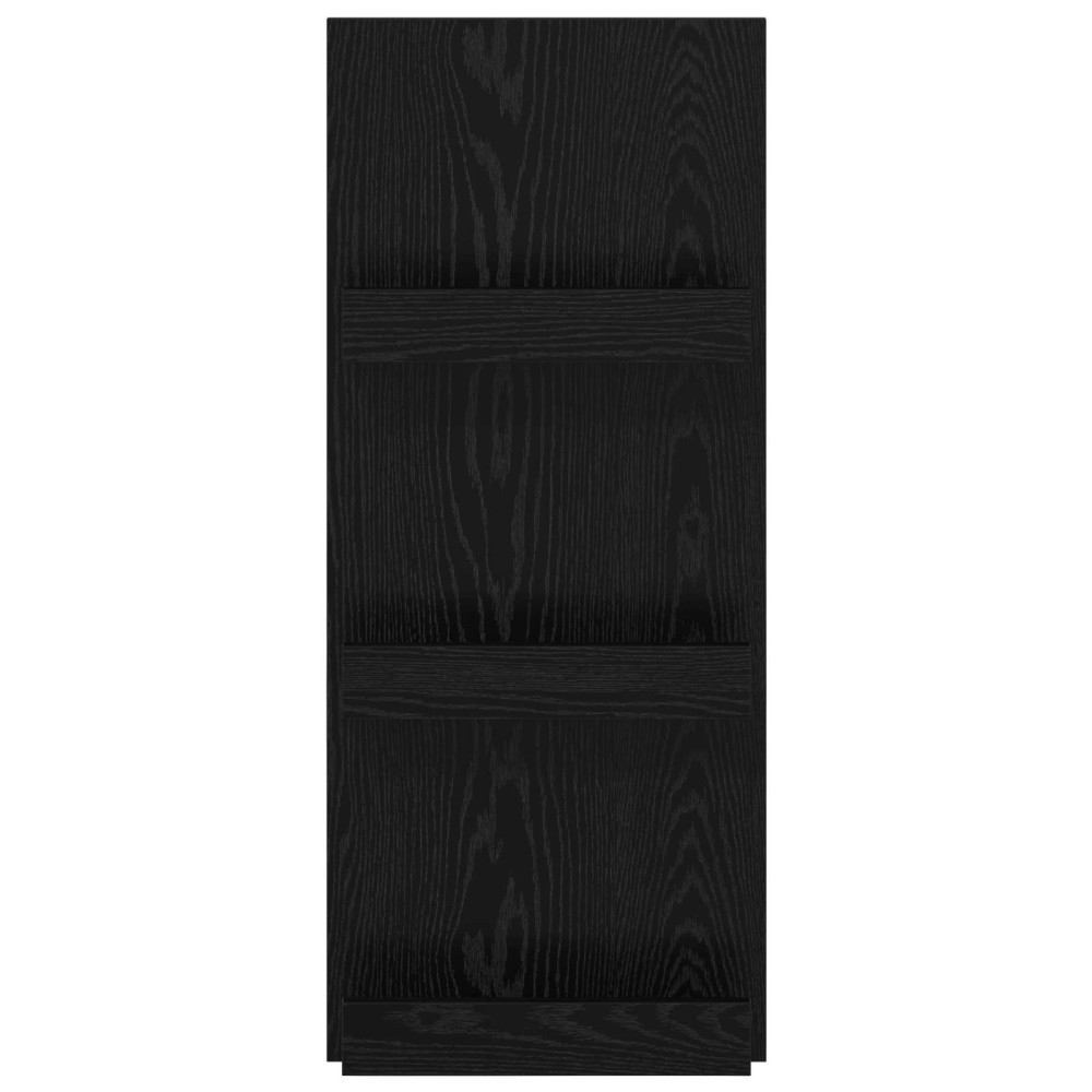 Produktbild för Tidningshylla Svart Ek 43 x 11 x 102 cm Konstruerat trä