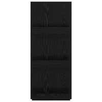 Produktbild för Tidningshylla Svart Ek 43 x 11 x 102 cm Konstruerat trä