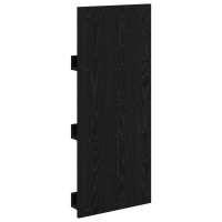 Produktbild för Tidningshylla Svart Ek 43 x 11 x 102 cm Konstruerat trä