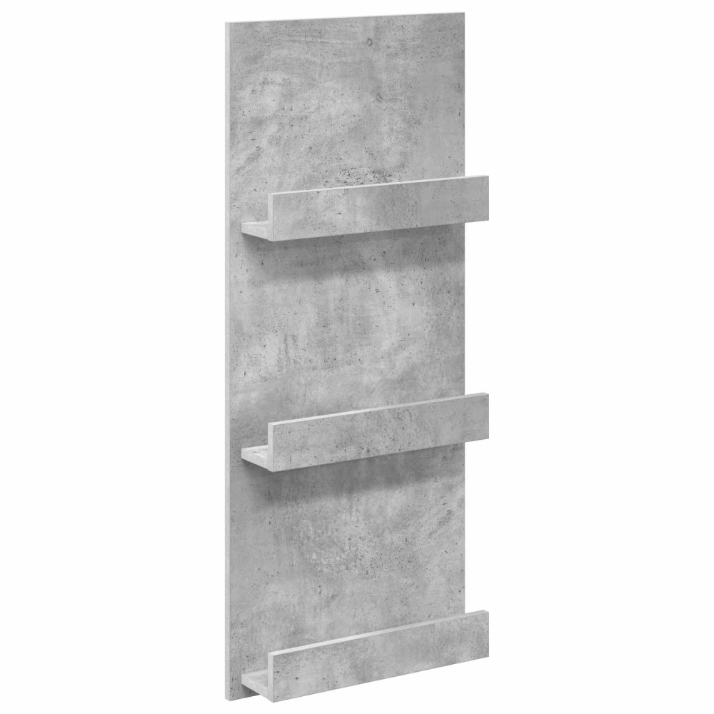 Produktbild för Tidningshylla Betonggrå 43 x 11 x 102 cm Konstruerat trä