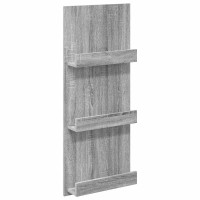 Produktbild för Tidningshylla Grå Sonoma 43 x 11 x 102 cm Konstruerat trä