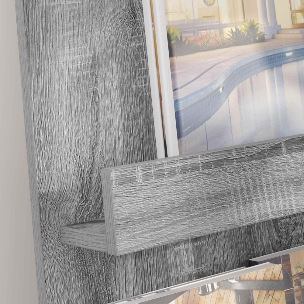 Produktbild för Tidningshylla Grå Sonoma 43 x 11 x 102 cm Konstruerat trä