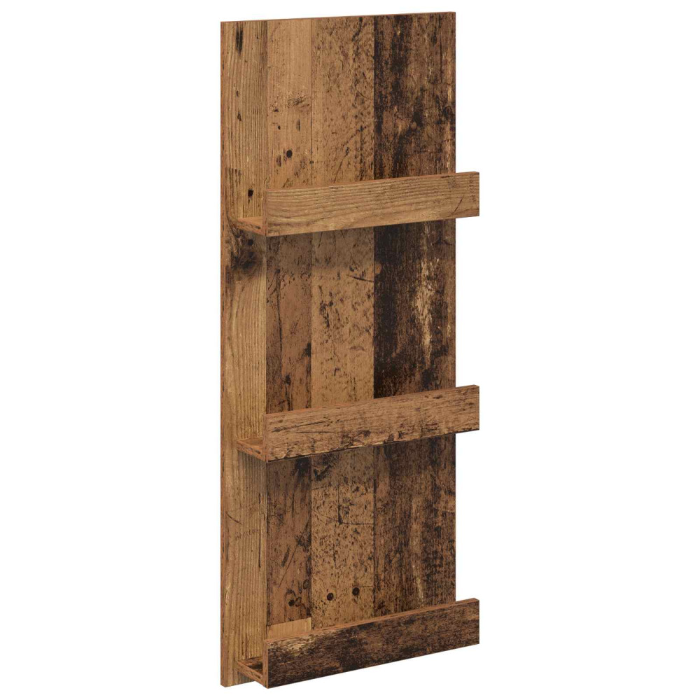Produktbild för Tidningshylla Gammalt trä 43 x 11 x 102 cm Konstruerat trä