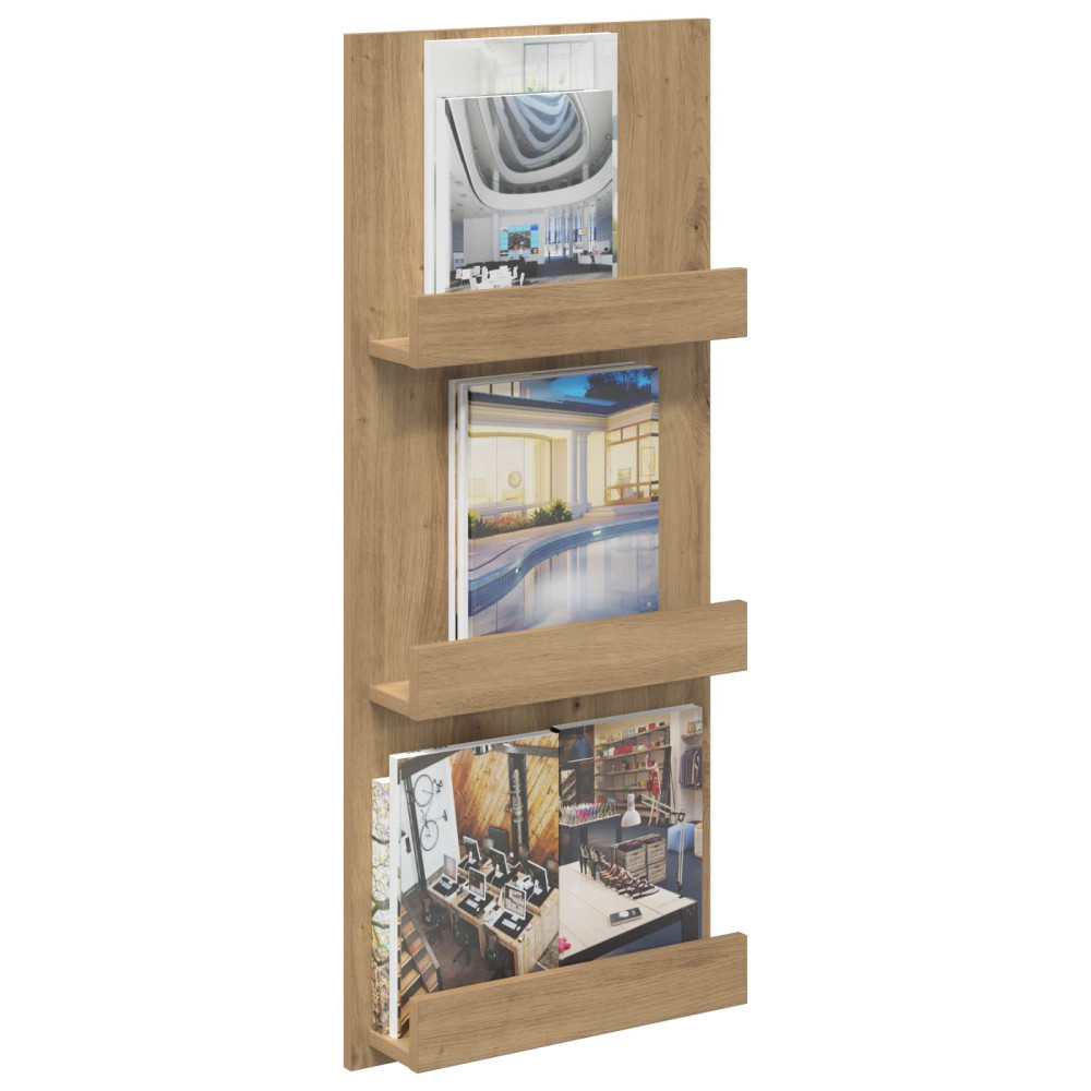Produktbild för Tidningshylla Artisan Ek 43 x 11 x 102 cm Konstruerat trä