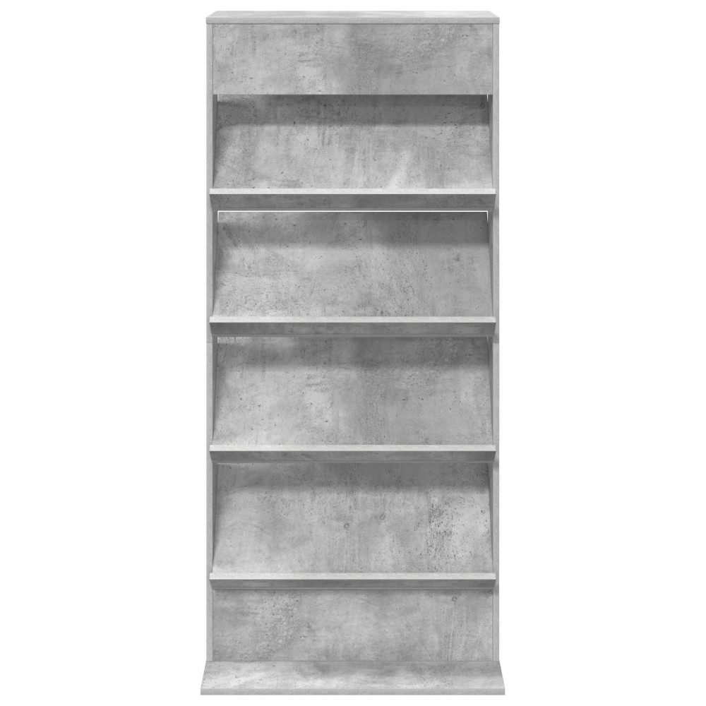 Produktbild för Tidningshylla Betonggrå 70 x 41 x 156 cm Konstruerat trä