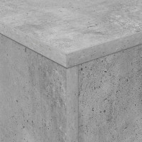 Produktbild för Tidningshylla Betonggrå 70 x 41 x 156 cm Konstruerat trä