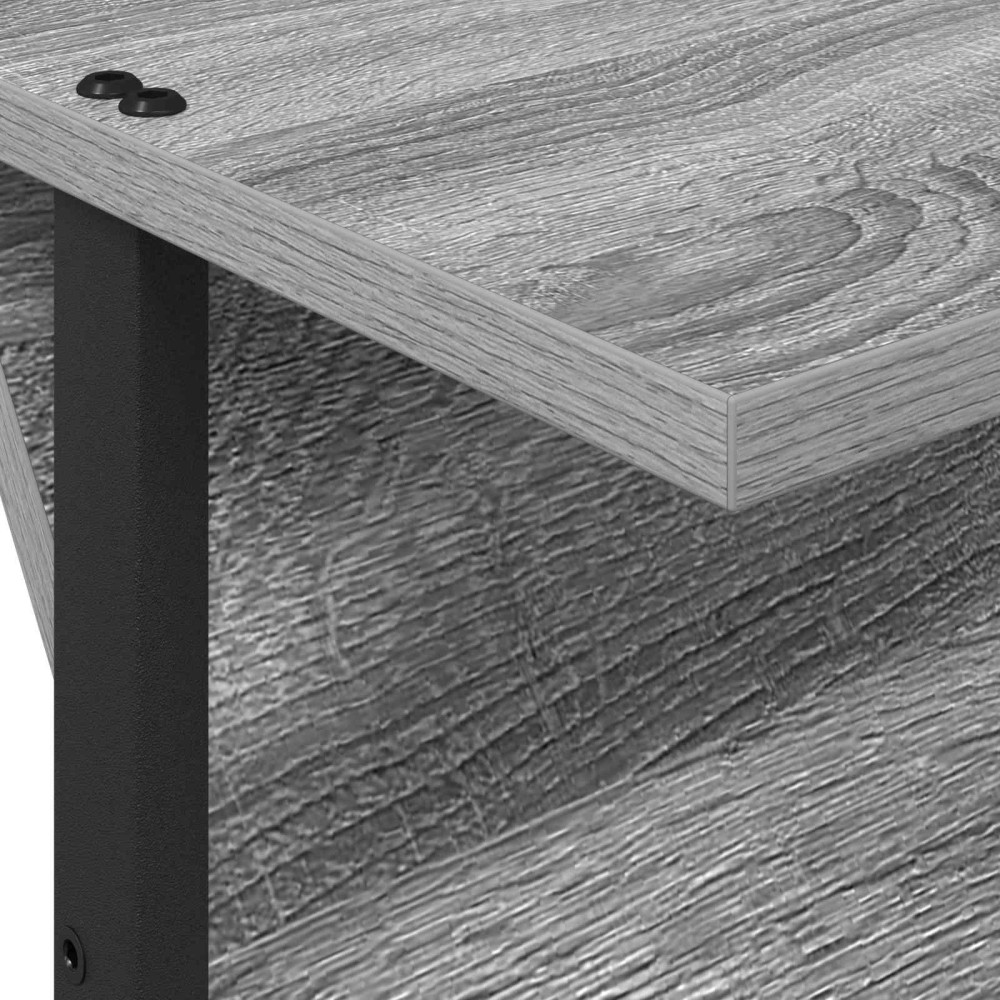 Produktbild för Tidningshylla Grå Sonoma 68 x 40 x 123.5 cm Konstruerat trä