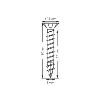 Produktbild för SPAX 1191010600805 Träskruv 6 mm 80 mm T-STAR Plus Stål WIRO...