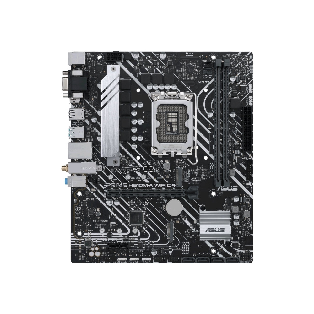 Produktbild för ASUS PRIME H610M-A WIFI D4 - moderkort - micro ATX - LGA1700-uttag - H610