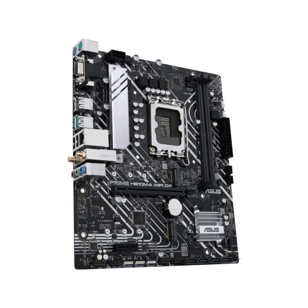 Produktbild för ASUS PRIME H610M-A WIFI D4 - moderkort - micro ATX - LGA1700-uttag - H610