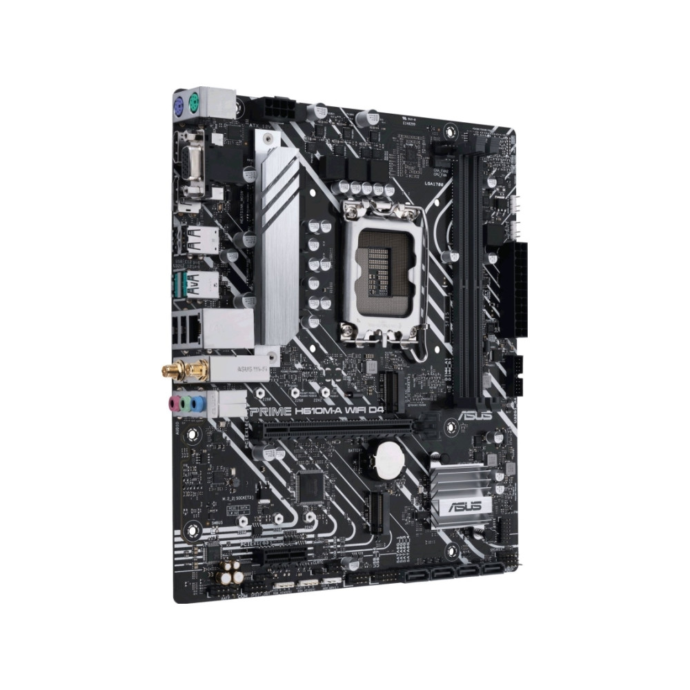 Produktbild för ASUS PRIME H610M-A WIFI D4 - moderkort - micro ATX - LGA1700-uttag - H610