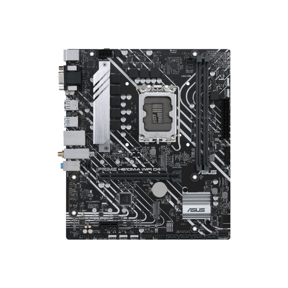 Produktbild för ASUS PRIME H610M-A WIFI D4 - moderkort - micro ATX - LGA1700-uttag - H610