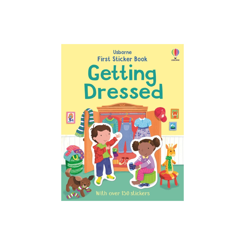 Produktbild för First Sticker Book Getting Dressed (häftad, eng)
