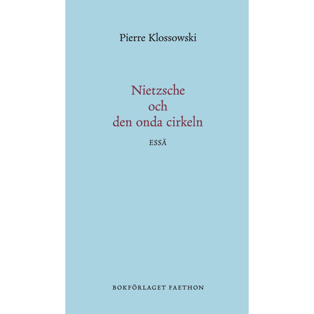 Produktbild för Nietzsche och den onda cirkeln (inbunden)