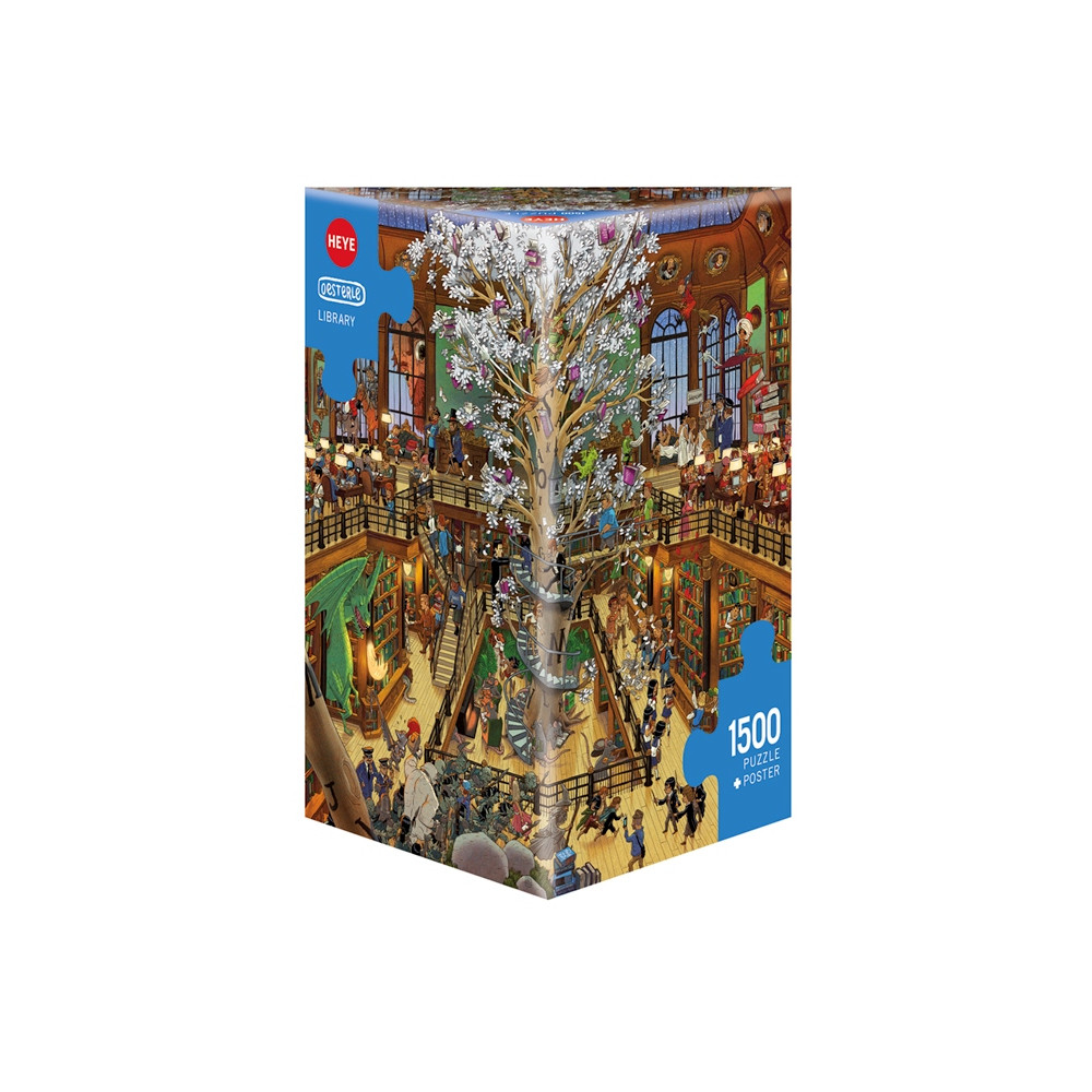 Produktbild för Triangular, Library, Pussel, 1500 bitar, Heye
