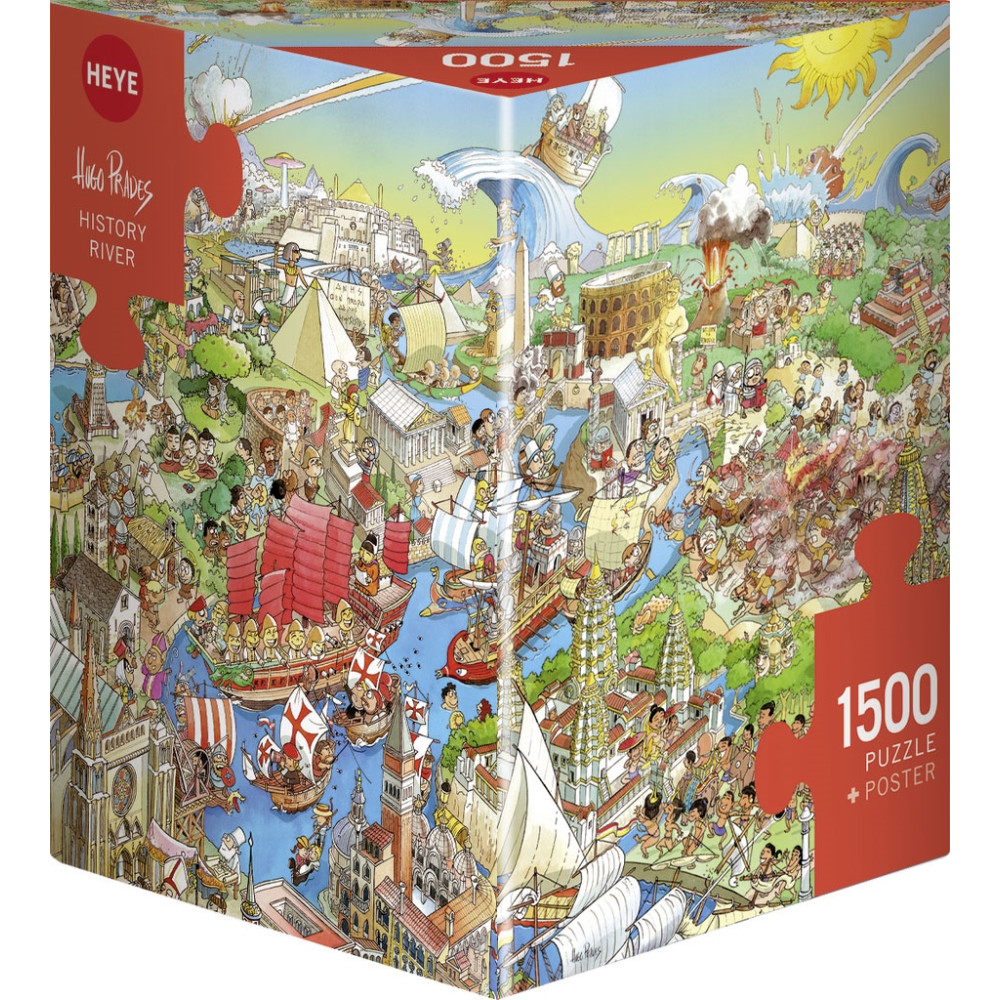 Produktbild för Triangular, History River, Pussel, 1500 bitar, Heye