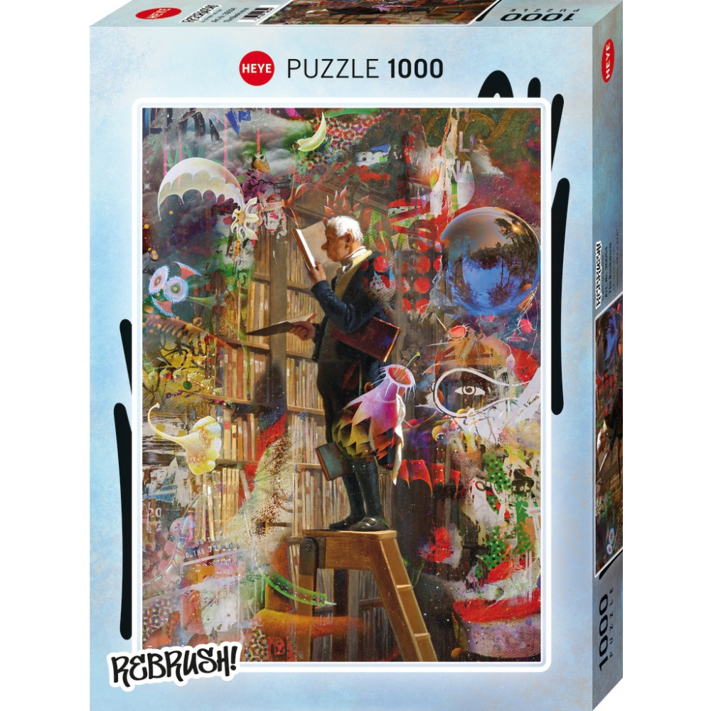 Produktbild för Rebrush! The Bookworm, Pussel, 1000 bitar, Heye