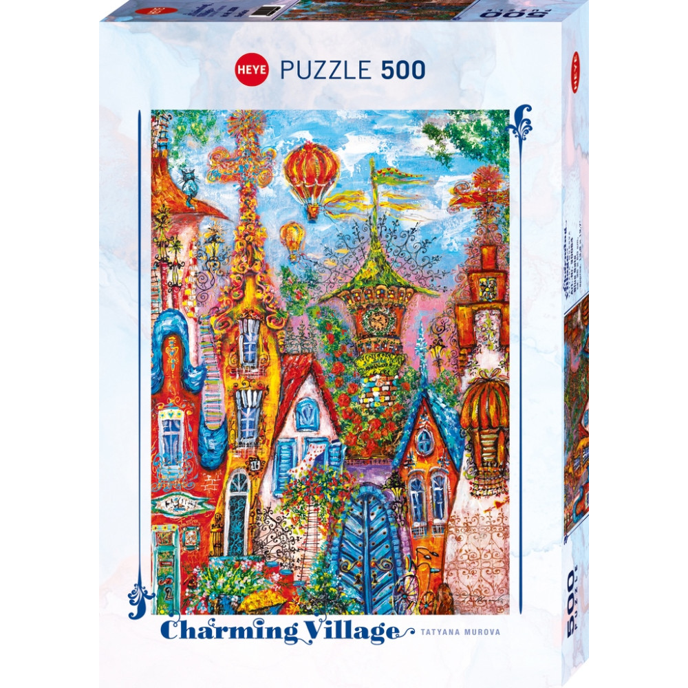 Produktbild för Charming Village, Blue Gate, Pussel, 500 bitar, Heye