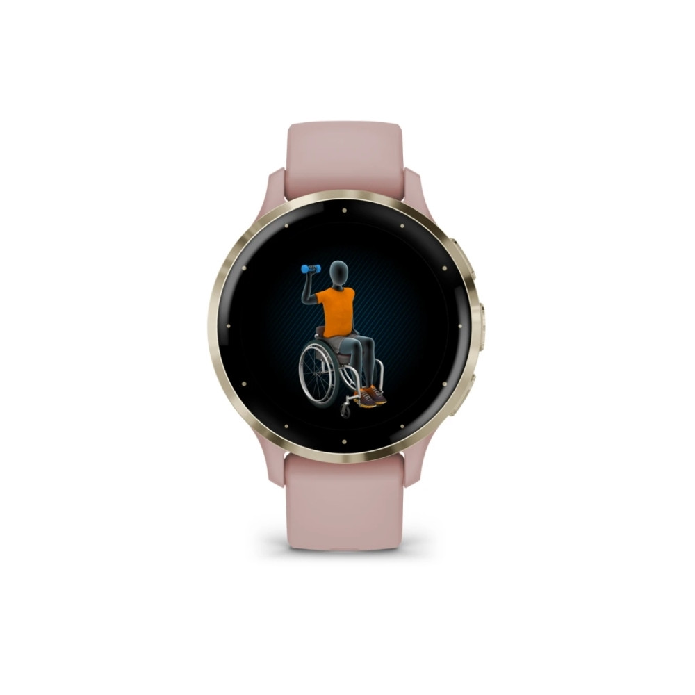 Produktbild för Garmin Venu 3S - puderrosa - smart klocka med band - 8 GB