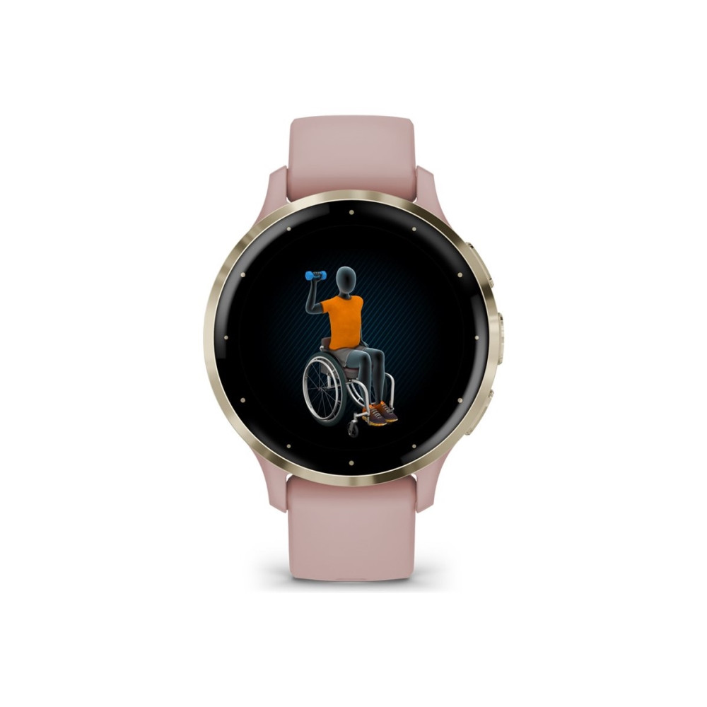 Produktbild för Garmin Venu 3S - puderrosa - smart klocka med band - 8 GB
