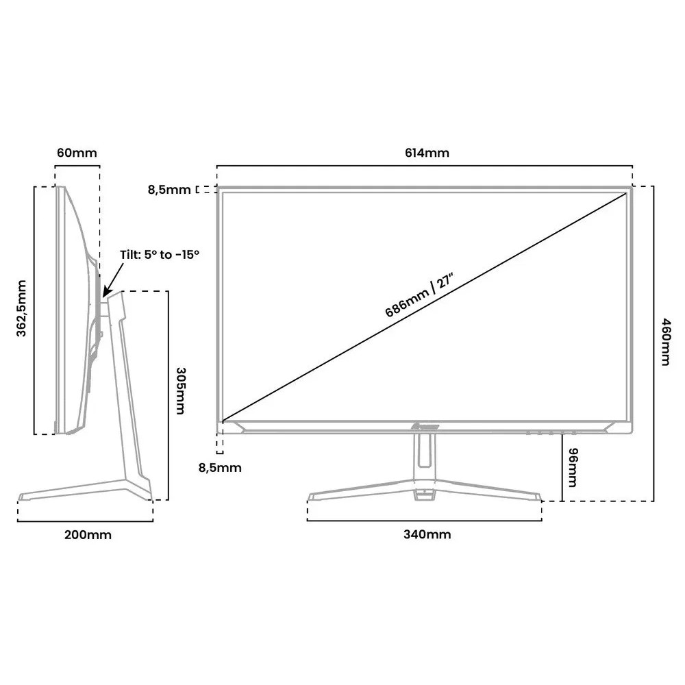 Produktbild för Arozzi Nova LED-skärm - 27" - HDR