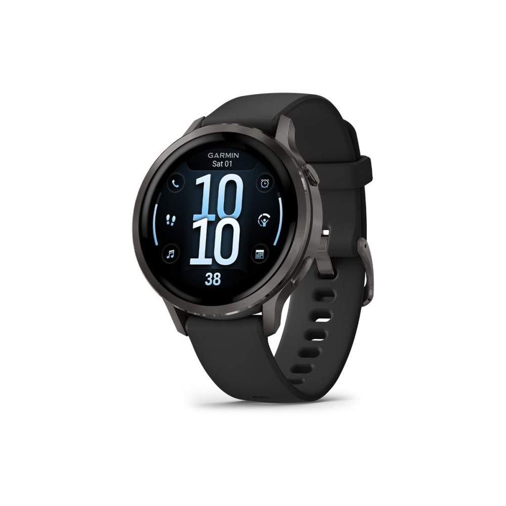 Produktbild för Garmin Venu 4 - skiffer - smart klocka med band - svart - 8 GB