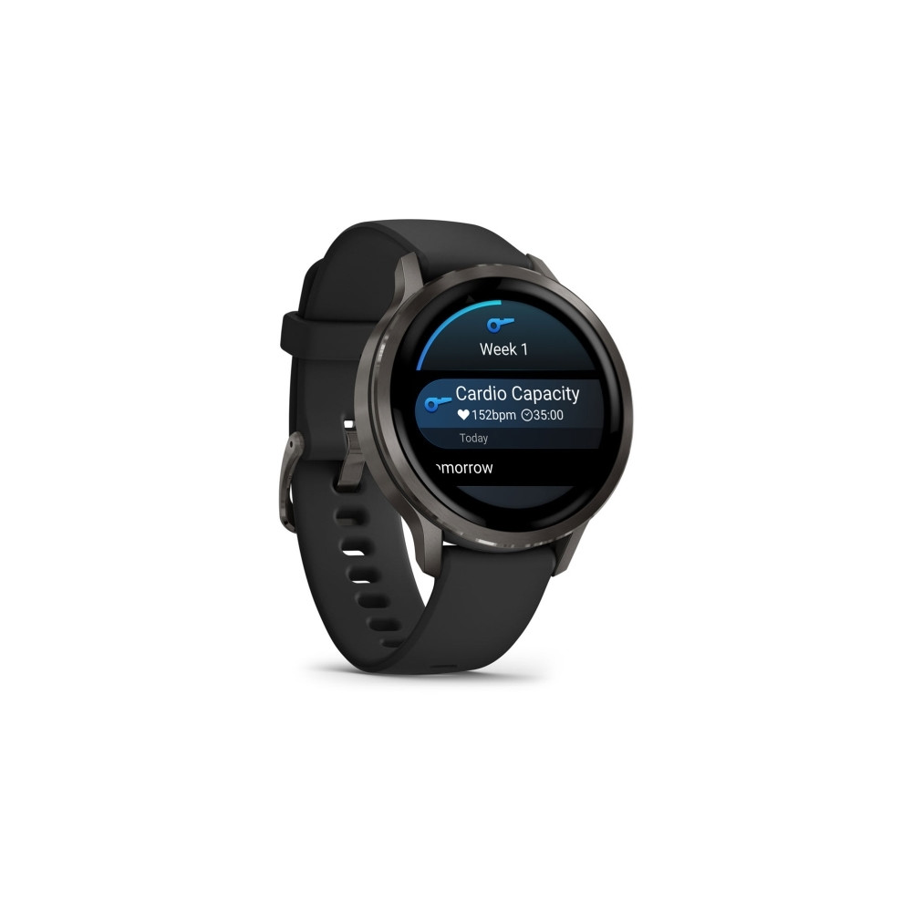 Produktbild för Garmin Venu 4 - skiffer - smart klocka med band - svart - 8 GB