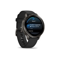 Produktbild för Garmin Venu 4 - skiffer - smart klocka med band - svart - 8 GB