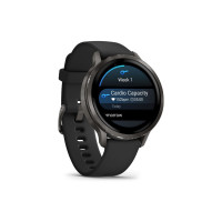 Produktbild för Garmin Venu 4 - skiffer - smart klocka med band - svart - 8 GB