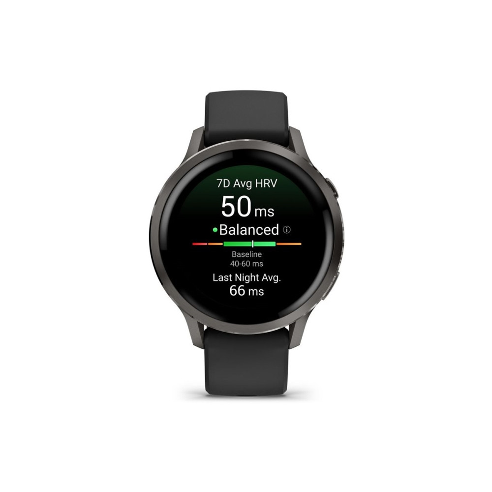 Produktbild för Garmin Venu 4 - skiffer - smart klocka med band - svart - 8 GB