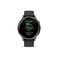 Produktbild för Garmin Venu 4 - skiffer - smart klocka med band - svart - 8 GB