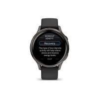 Produktbild för Garmin Venu 4 - skiffer - smart klocka med band - svart - 8 GB