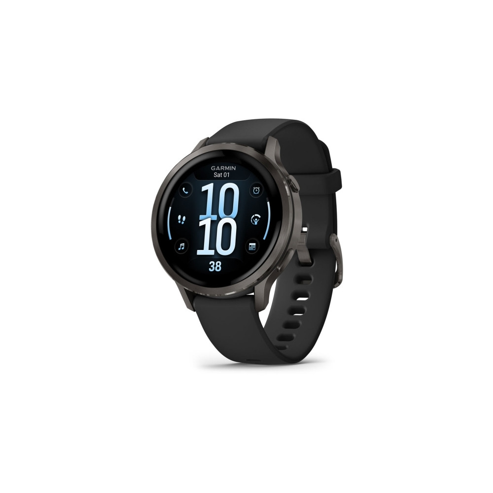 Produktbild för Garmin Venu 4 - skiffer - smart klocka med band - svart - 8 GB