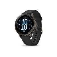 Produktbild för Garmin Venu 4 - skiffer - smart klocka med band - svart - 8 GB