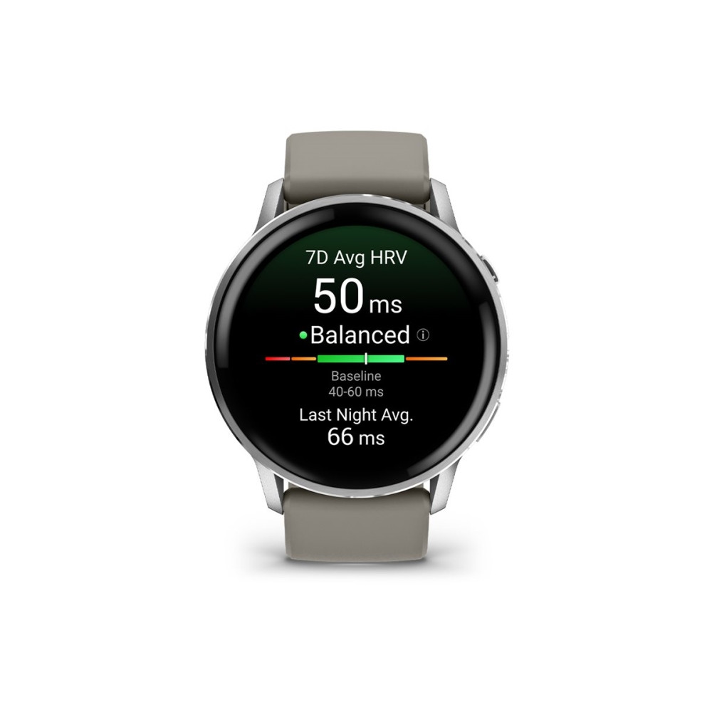 Produktbild för Garmin Venu 4 - silver - smart klocka med band - silvergrå - 8 GB