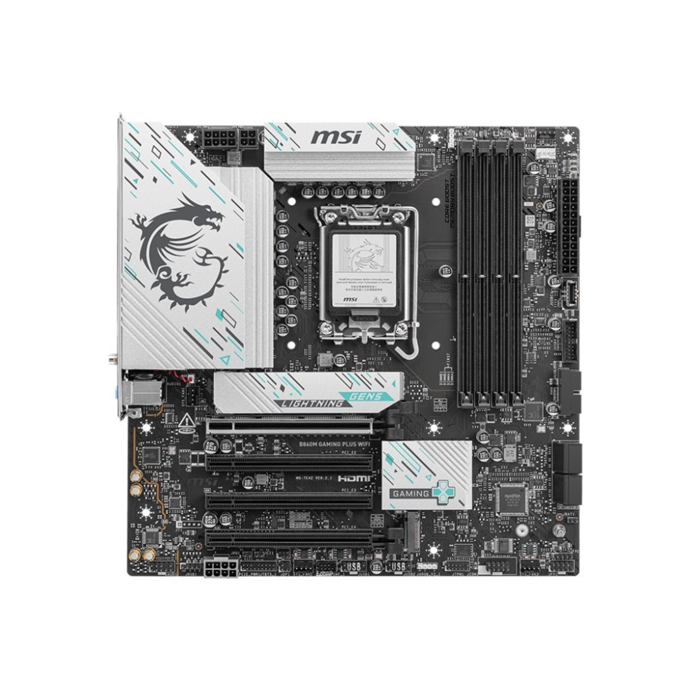 Produktbild för MSI B860M GAMING PLUS WIFI - moderkort - micro AT - LGA1851-uttag - B860