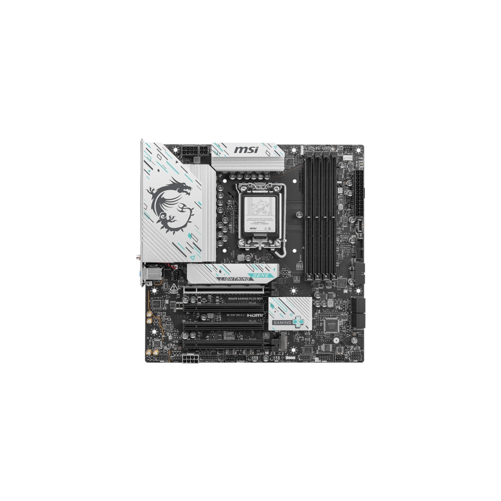 Produktbild för MSI B860M GAMING PLUS WIFI - moderkort - micro AT - LGA1851-uttag - B860