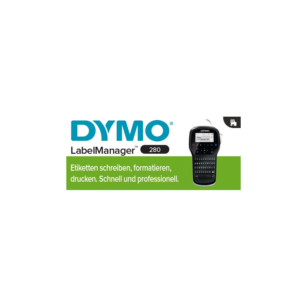 Produktbild för Etikettskrivare, Dymo LabelManager 280, 180 dpi, stor displa...