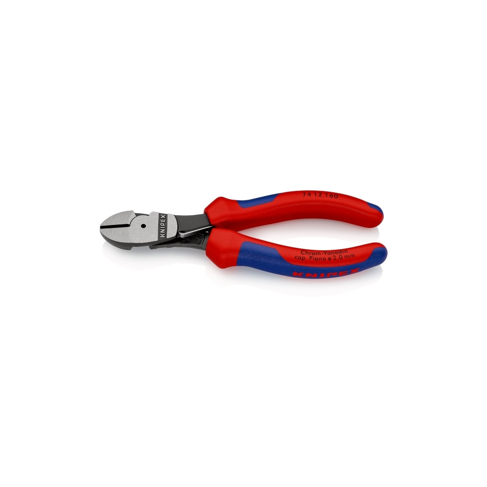 Produktbild för Knipex 74 12 160, Avbitartång, Kromvanadinstål, Plast, Blå,...