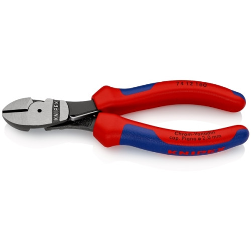 Knipex Knipex 74 12 160, Avbitartång, Kromvanadinstål, Plast, Blå,...