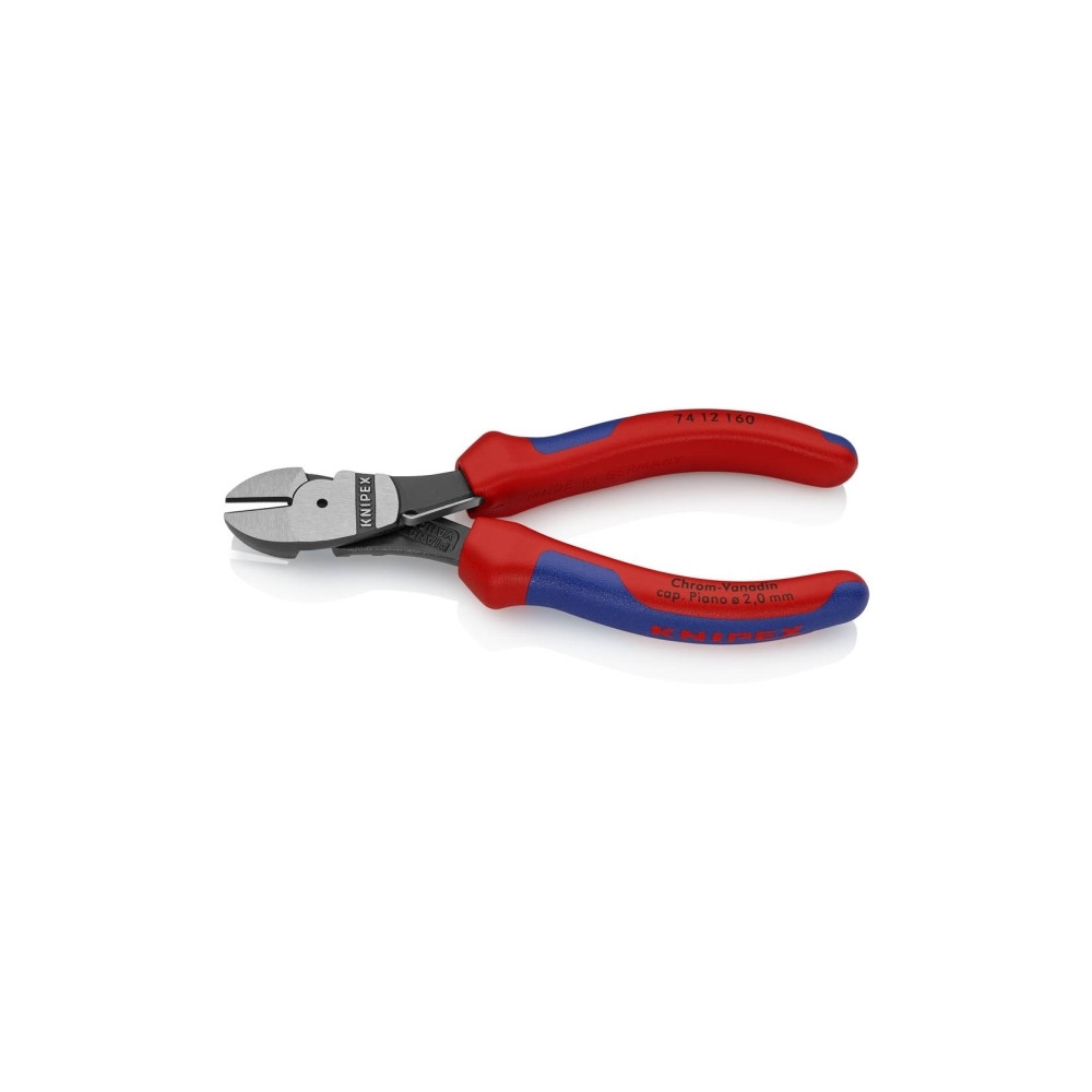 Produktbild för Knipex 74 12 160, Avbitartång, Kromvanadinstål, Plast, Blå,...