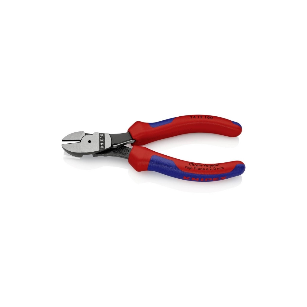 Produktbild för Knipex 74 12 160, Avbitartång, Kromvanadinstål, Plast, Blå,...