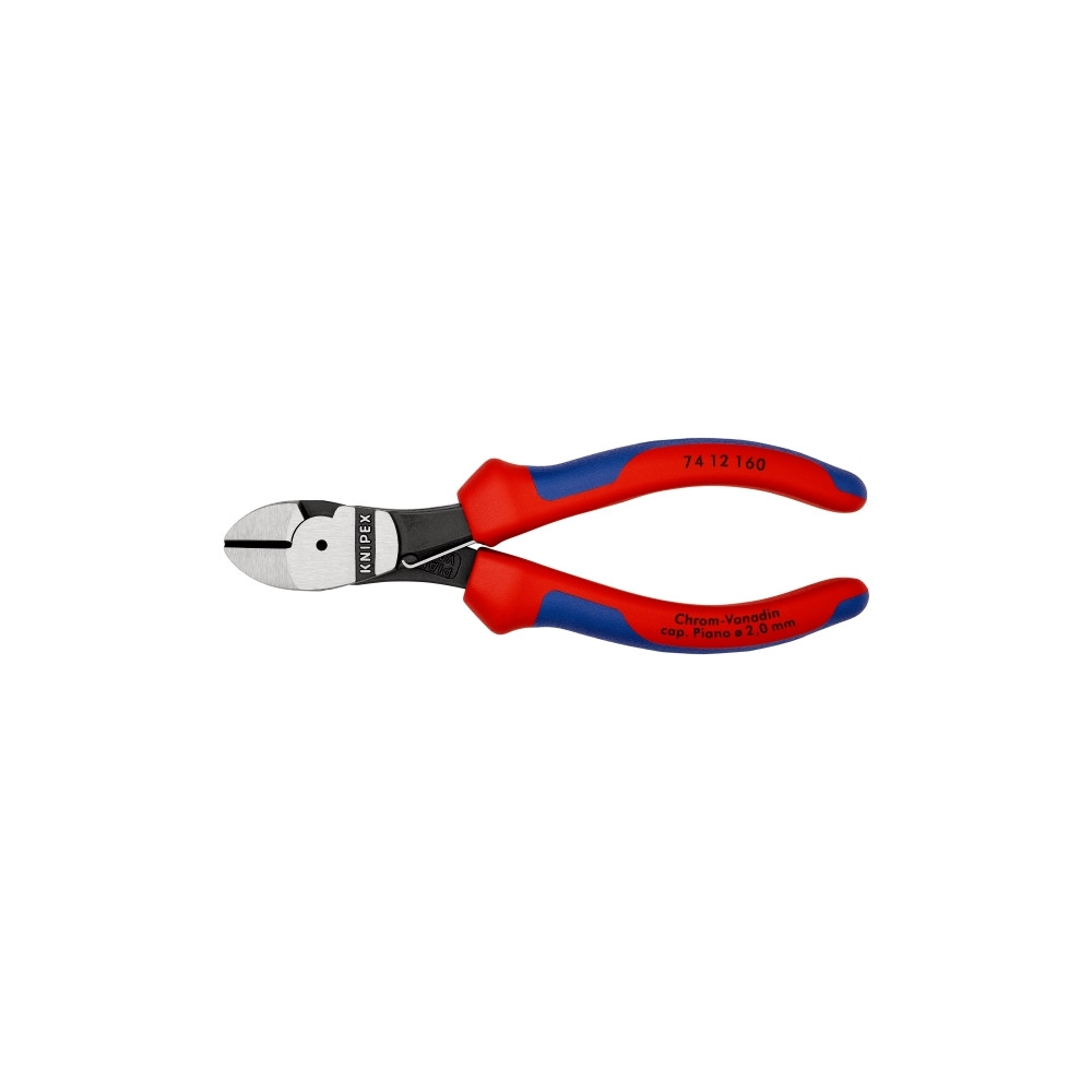 Produktbild för Knipex 74 12 160, Avbitartång, Kromvanadinstål, Plast, Blå,...