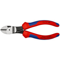 Produktbild för Knipex 74 12 160, Avbitartång, Kromvanadinstål, Plast, Blå,...
